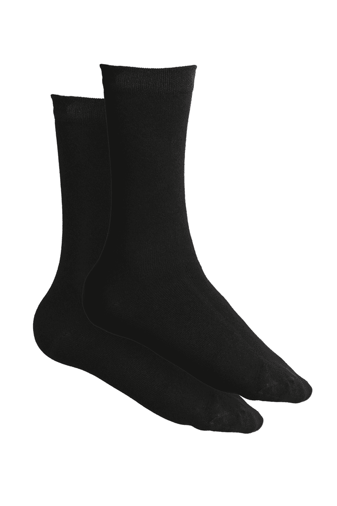 Bamboo Full Length Socks | Ultra Soft, Breathable & Moisture-Wicking Everyday Comfort | Black