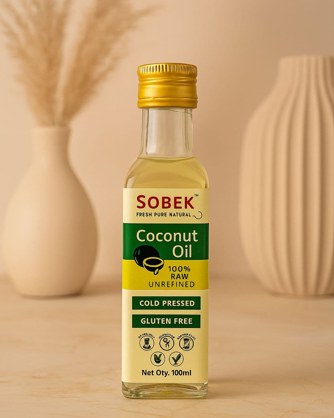  Pure Coconut Oil | Cold Pressed Gluten Free 100 ML