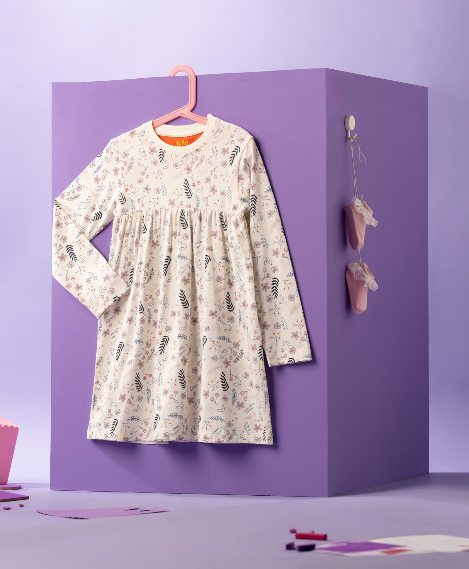 Kids Dresses | Printed -  Off White