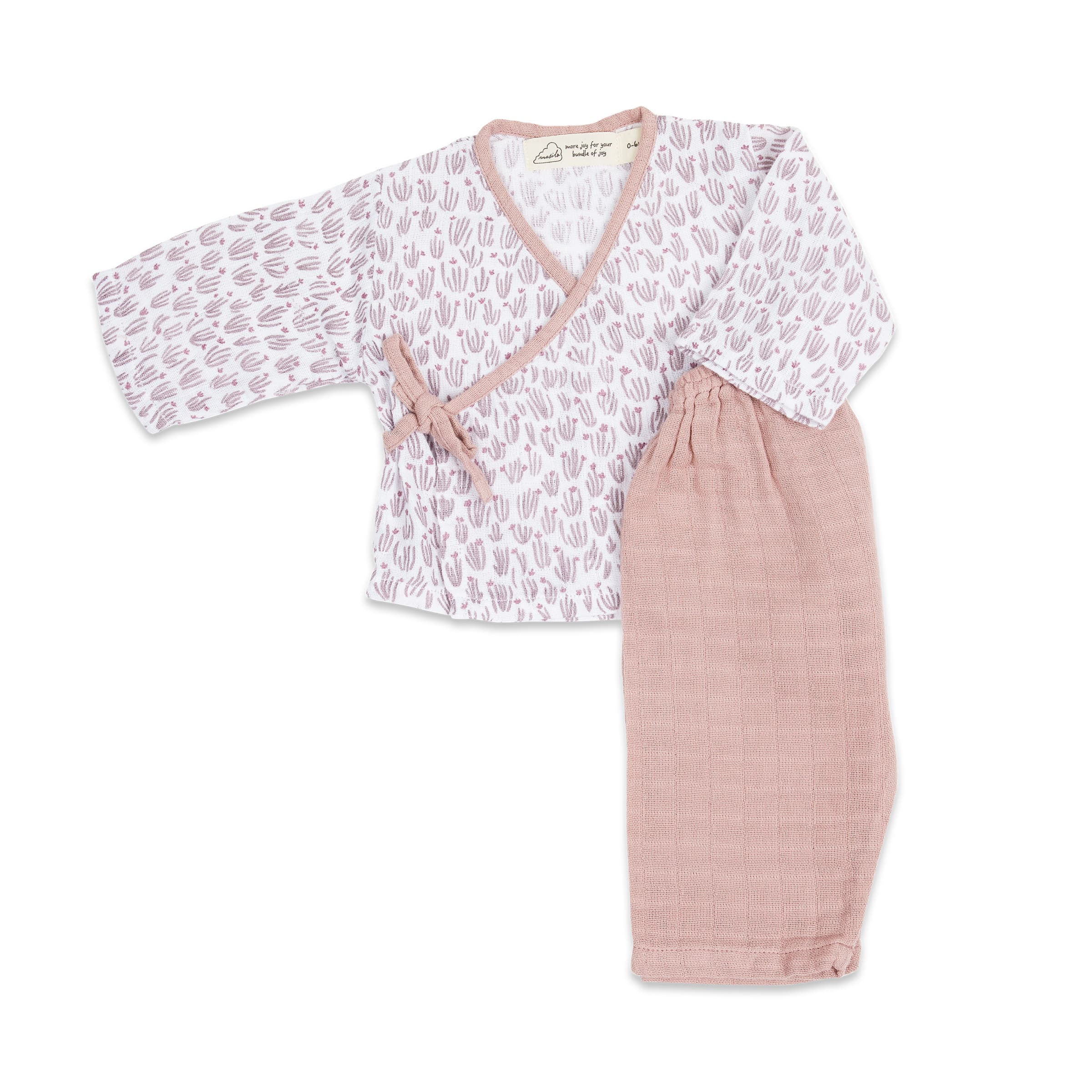 Organic Muslin Kimono Lounge Set – Never Stop Dreaming (Twilight)
