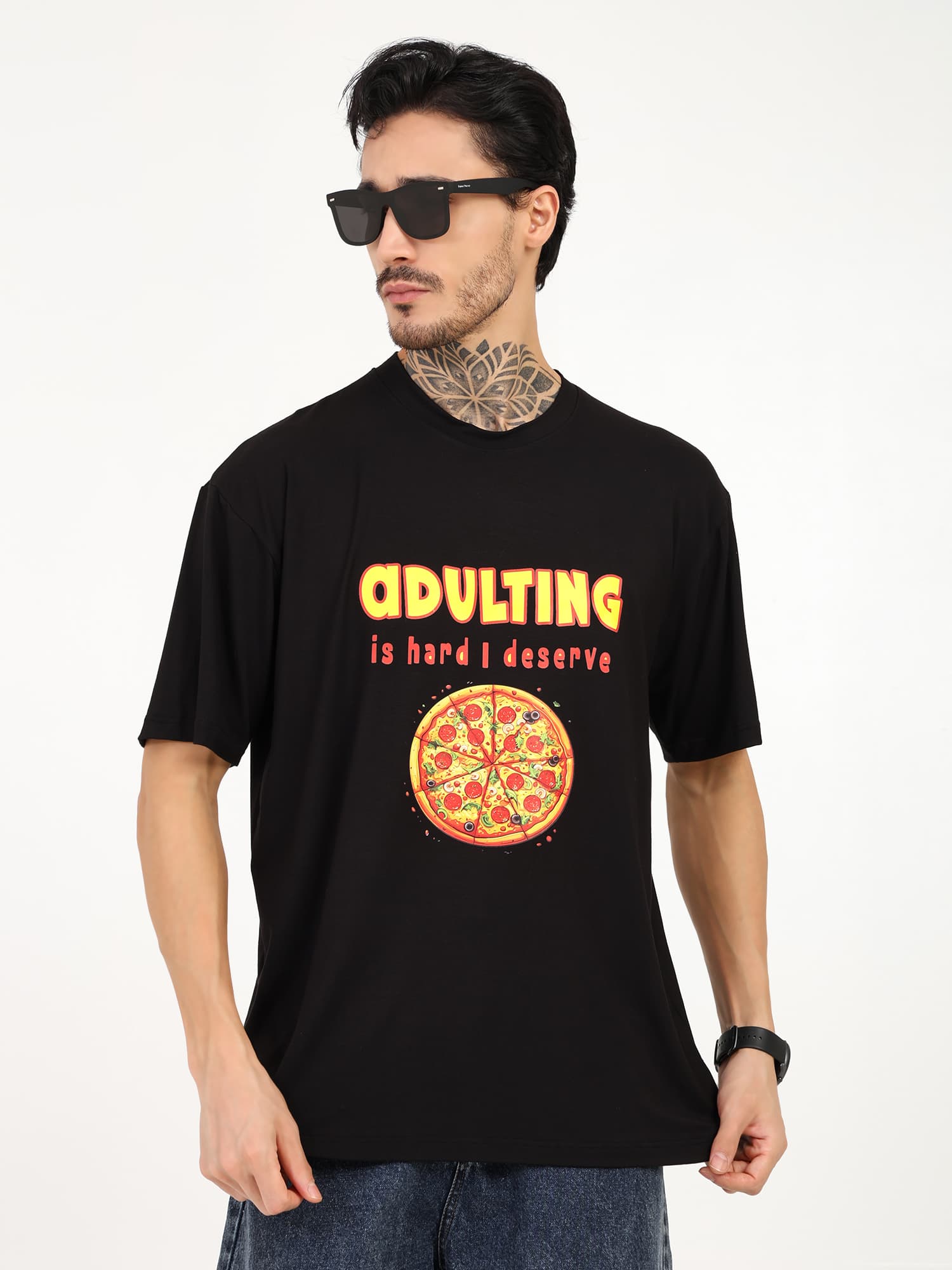 Men's Oversized Bamboo T-Shirt | Sustainable Gen Z Streetwear | Adulting