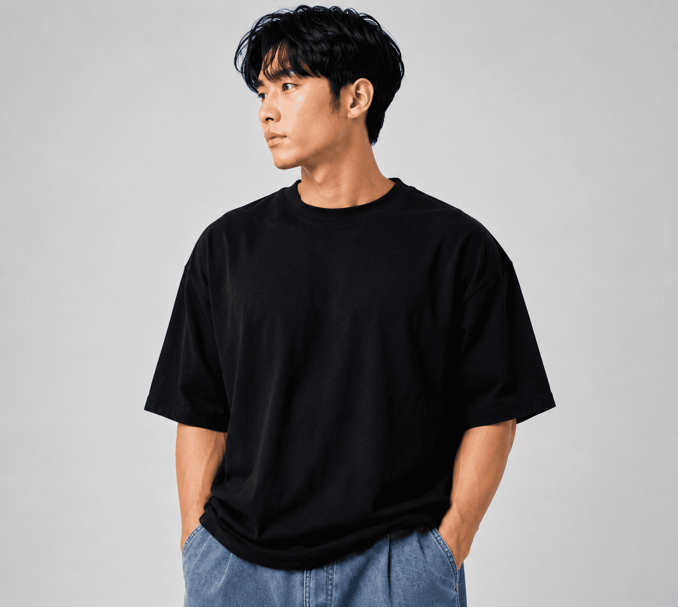 Men Oversized Bamboo T-Shirt | Gen Z Streetwear | Jersey 108