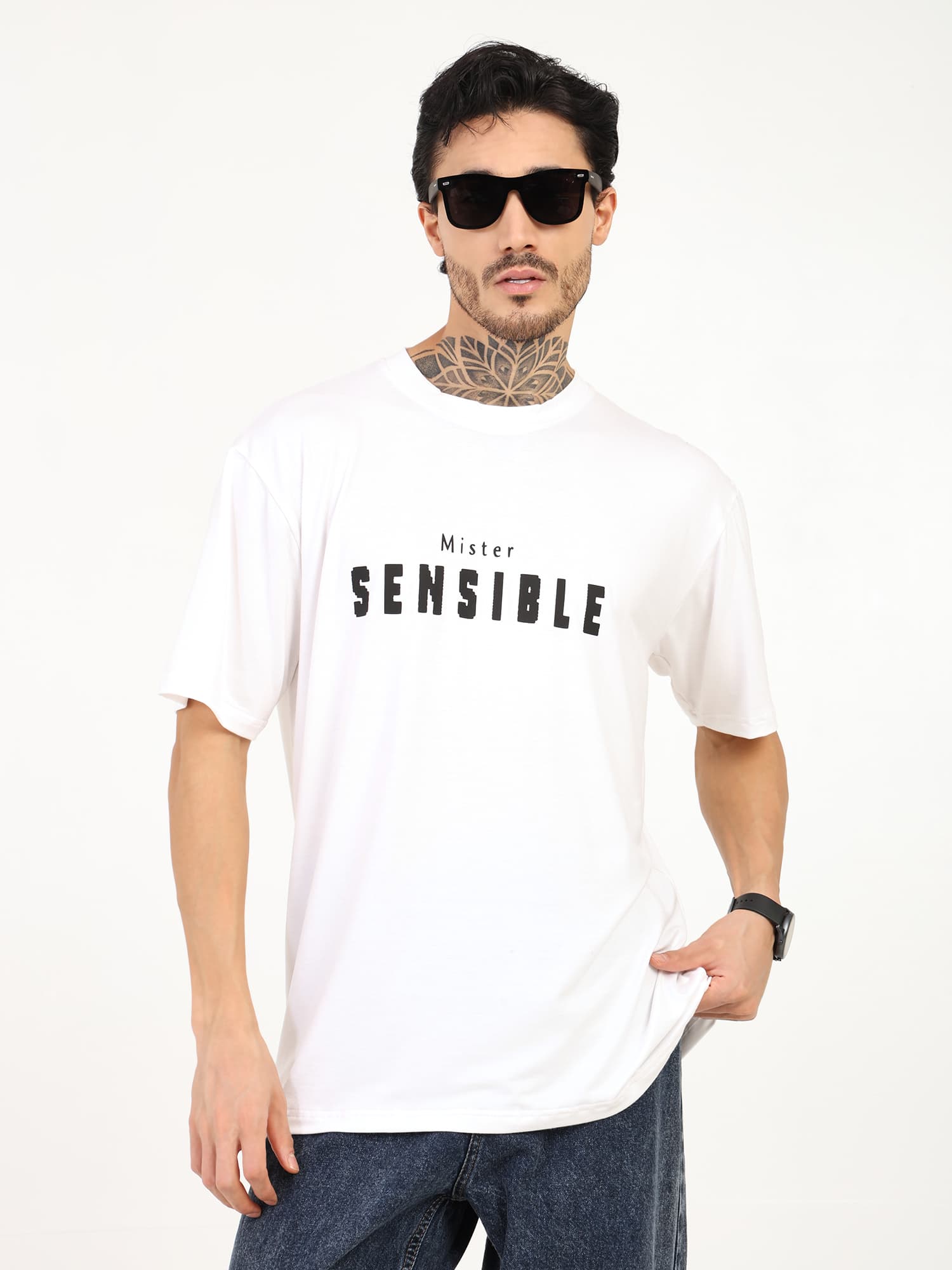 Men Oversized Bamboo T-Shirt | Gen Z Streetwear | Mister Sensible