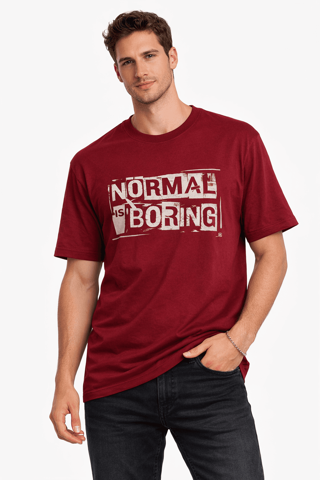 Men Oversized Bamboo T-Shirt | Gen Z Streetwear | Normal is Boring
