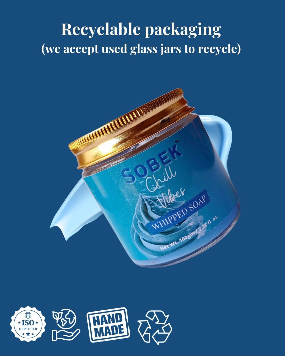  Chill Vibes | Blue Whipped Cream Soap (100g) 3