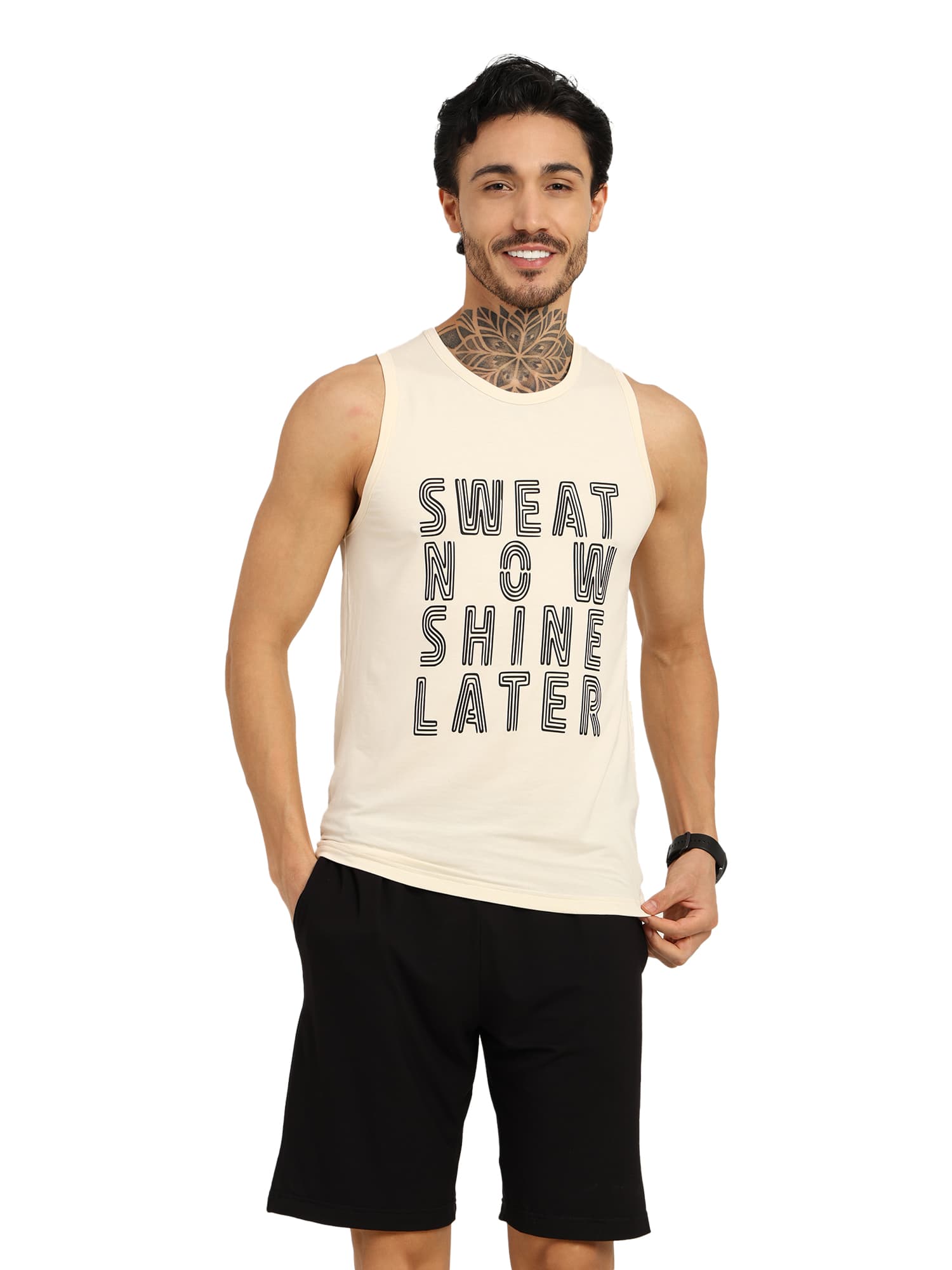 Men's Bamboo Gym Vest - Soft, Breathable | Sweat now shine later