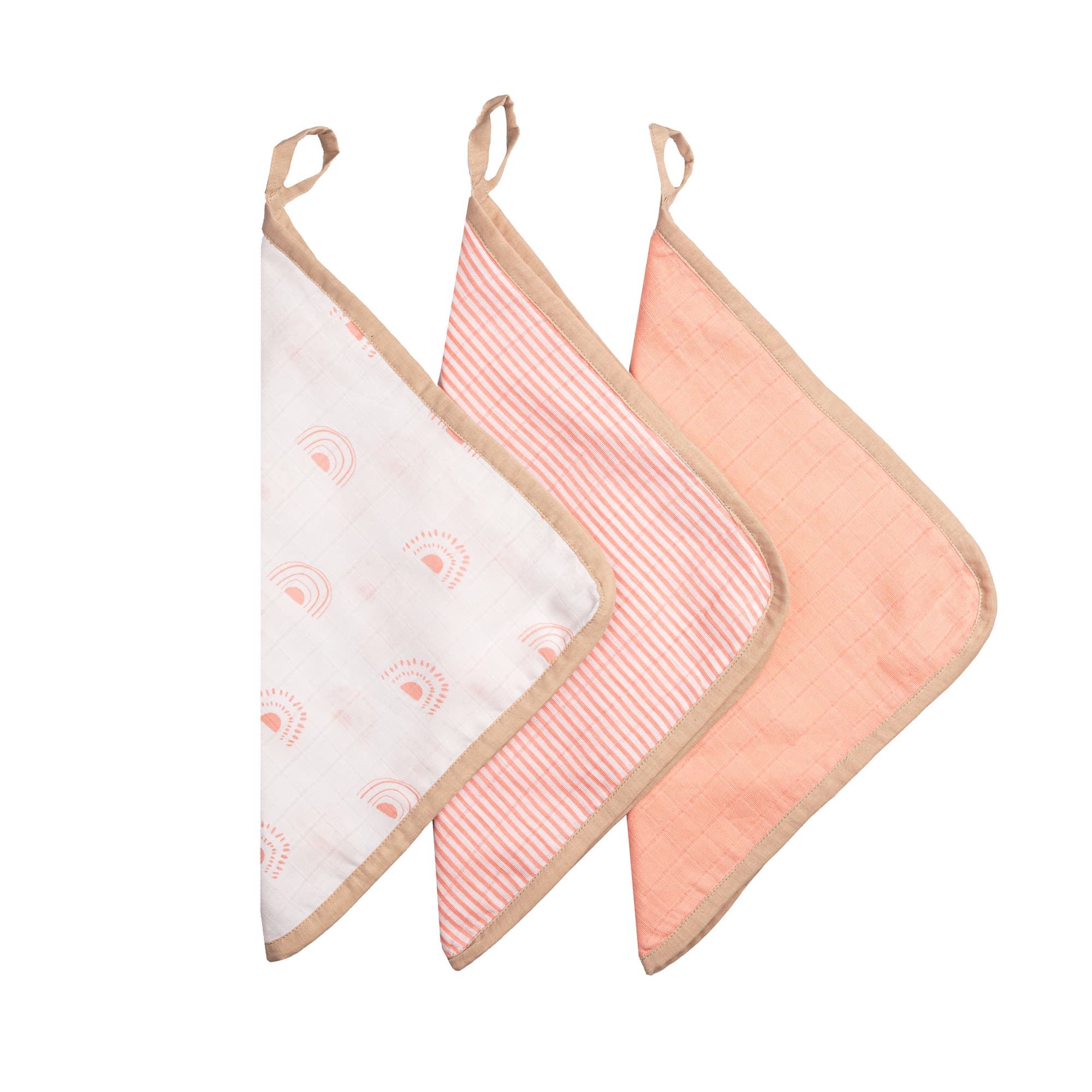 Organic Muslin Baby Washcloths (3 Pack) – Rainbow