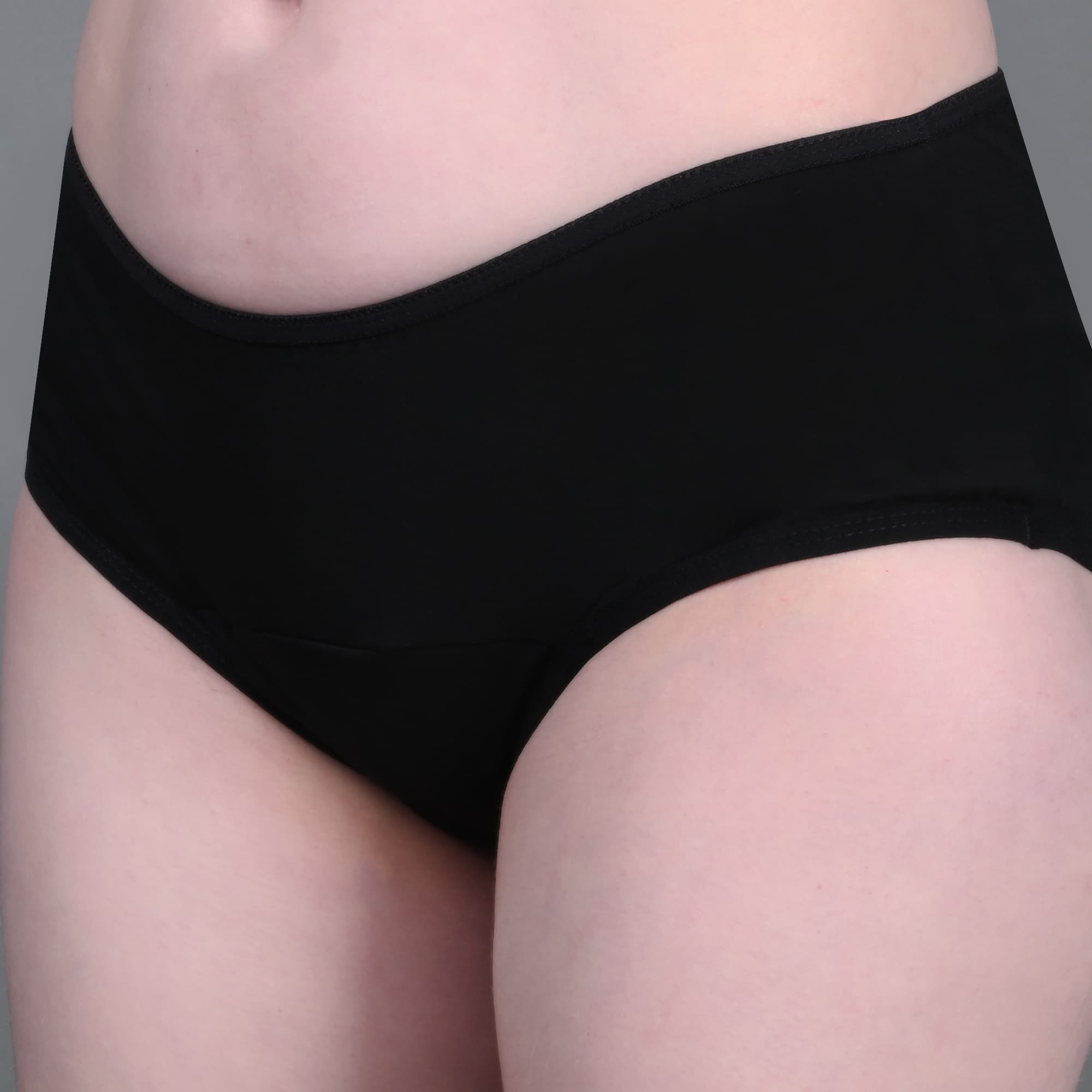 Bamboo Period Panty 5-Layer Absorbent, Leak-Proof Pack of 2 - Black