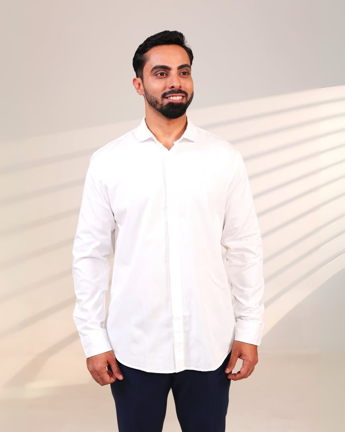 Classic White Organic Cotton Shirt – Tailored Fit Formal Shirt