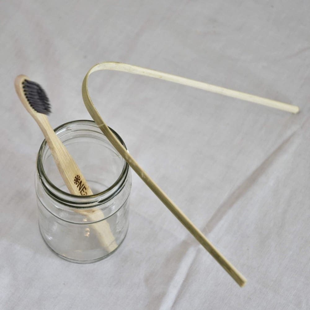 Bamboo Dental Kit – Eco-Friendly Toothbrush with Charcoal Bristles & Tongue Cleaner 